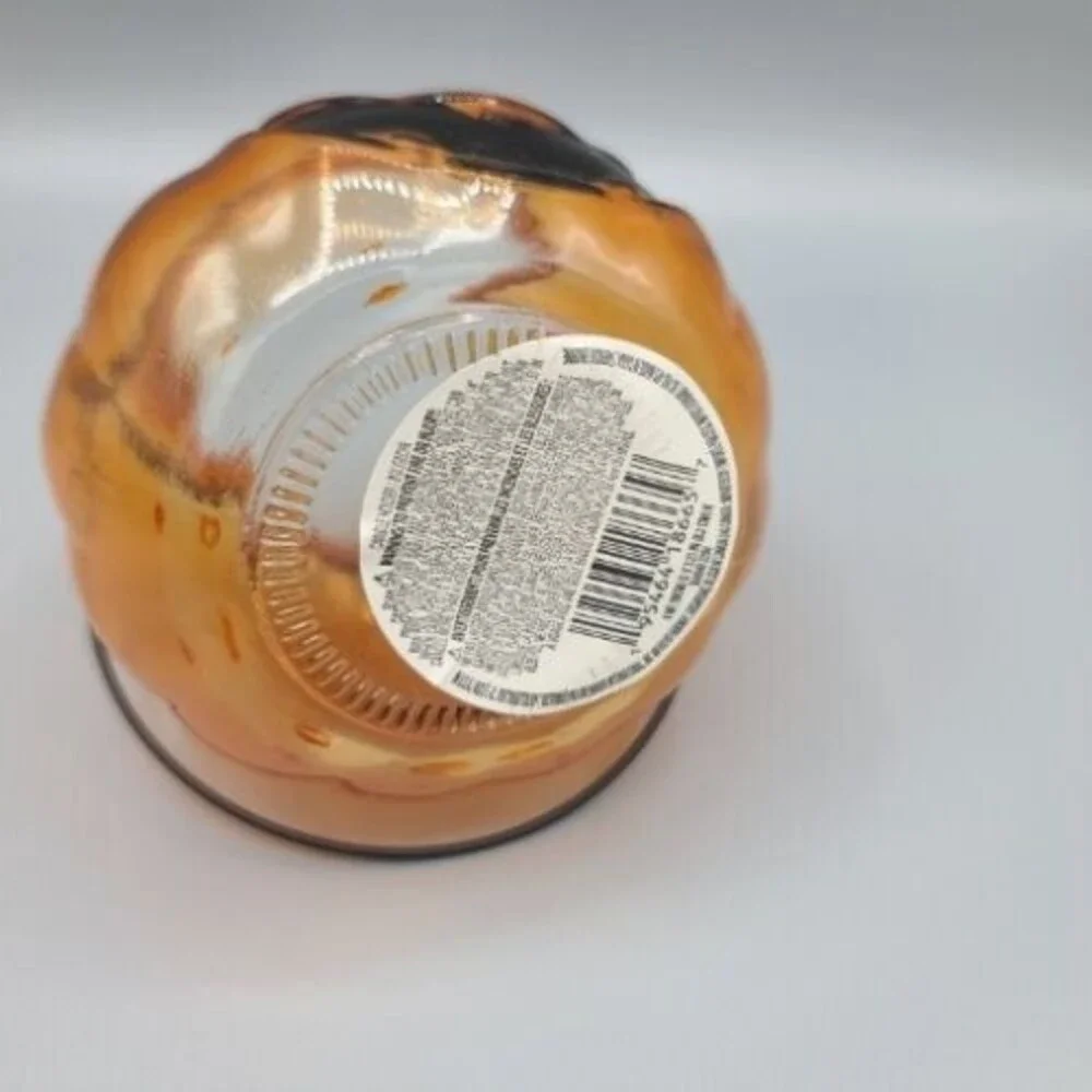Glass Pumpkin Tealight Votive Candleholder 3x4 Jack O' Lantern
